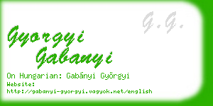 gyorgyi gabanyi business card