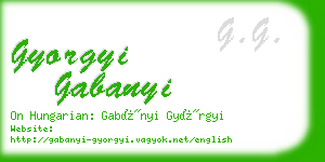 gyorgyi gabanyi business card